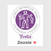 Aquarius Zodiac Star Sign Traits Paars Sticker (Vel)