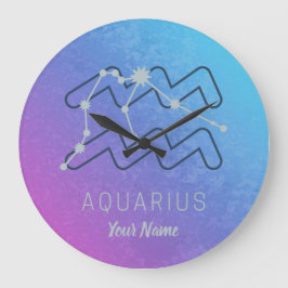Aquarius Zodiac Star Sign Waterverf Horoscope Grote Klok