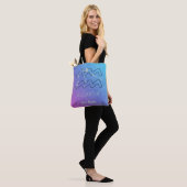 Aquarius Zodiac Star Sign Waterverf Horoscope Tote Bag (Op model)