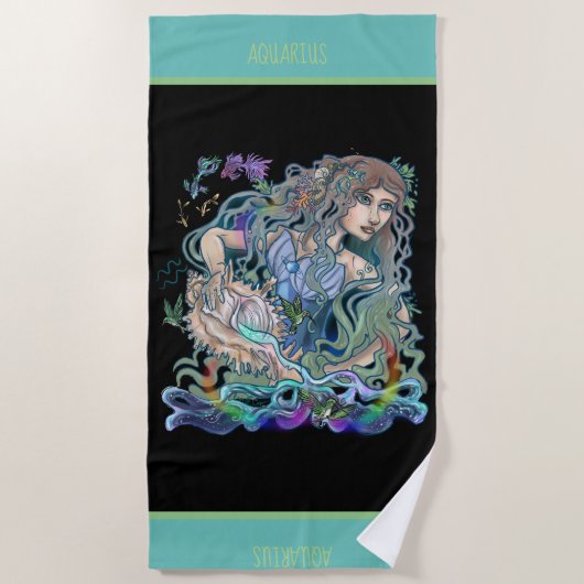Aquarius Zodiac Strandlaken (Voorkant)