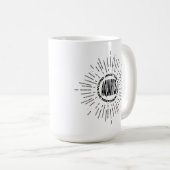 Aquarius Zodiac Sunburst Typography Astrology Grap Koffiemok (Voorkant rechts)