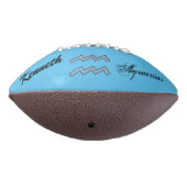 Aquarius Zodiac Symbol Element van K Yoncich American Football (Gedraaid 270)