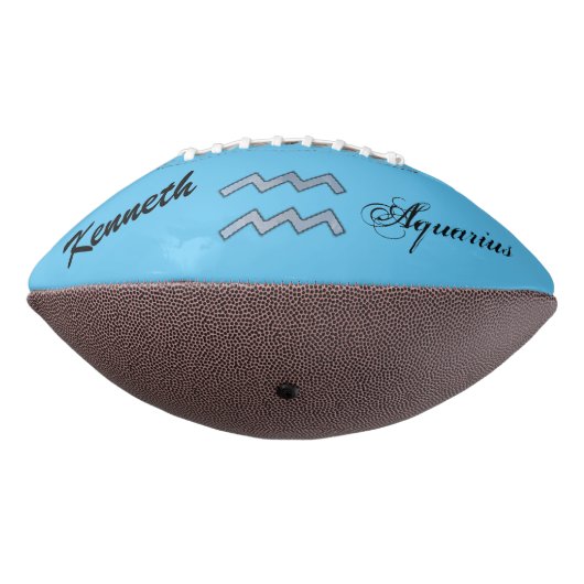 Aquarius Zodiac Symbol Element van K Yoncich American Football (Gedraaid 270)