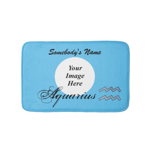 Aquarius Zodiac Symbol Element van K Yoncich Badmat (Voorkant)