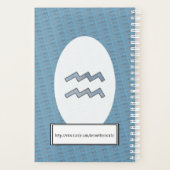 Aquarius Zodiac Symbol Element van K Yoncich Planner (Achterkant)