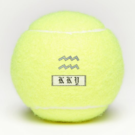 Aquarius Zodiac Symbol Element van K Yoncich Tennisballen (Voorkant)