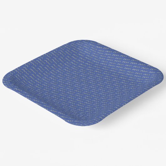 Aquarius Zodiac Symbol Element van Kenneth Yoncich Papieren Bordje (Gebogen)