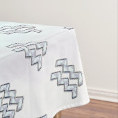 Aquarius Zodiac Symbol Moeder van Pearl Nacre Styl Tafelkleed (Voorbeeld)
