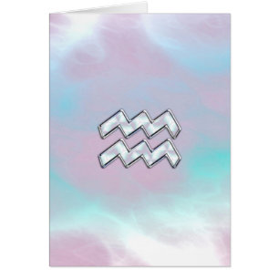 Aquarius Zodiac Symbol op moeder van Pearl Nacre
