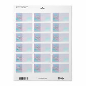 Aquarius Zodiac Symbol op moeder van Pearl Nacre Etiket (Full Sheet)