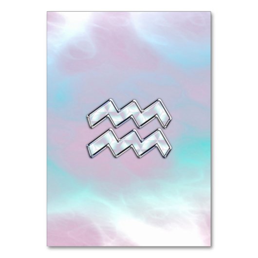 Aquarius Zodiac Symbol op moeder van Pearl Nacre Kaart (Voorkant)