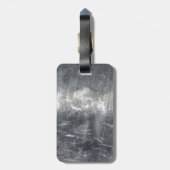 Aquarius Zodiac Symbool Distress Silver Steel Bagagelabel (Achterkant verticaal)