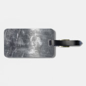 Aquarius Zodiac Symbool Distress Silver Steel Bagagelabel (Achterkant horizontaal)