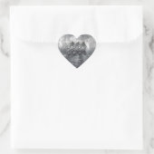 Aquarius Zodiac Symbool Distress Silver Steel Hart Sticker (Tas)