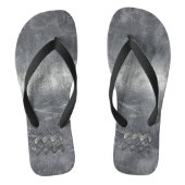 Aquarius Zodiac Symbool Distress Silver Steel Teenslippers (Voetbed)