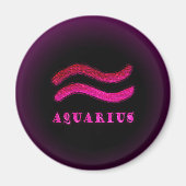 Aquarius Zodiac-symbool Magneet (Voorkant)