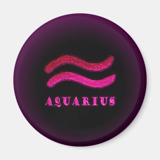 Aquarius Zodiac-symbool Magneet (Voorkant)