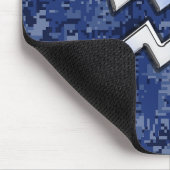 Aquarius Zodiac Symbool op blauw digitaal camodeco Muismat (Hoek)