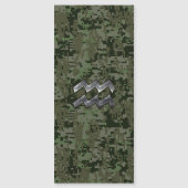 Aquarius Zodiac Symbool op Green Digital Camouflag (Voorkant)