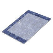 Aquarius Zodiac Symbool op marinesblauwe digitale  Notitieblok (Schuin)