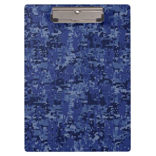 Aquarius Zodiac Symbool op Navy Digital Camouflage Klembord (Voorkant)