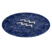 Aquarius Zodiac Symbool op Navy Digital Camouflage Snijplank (Hoek)