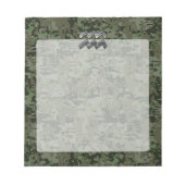 Aquarius Zodiac Symbool op olijfgroene digitale ca Notitieblok (Voorkant)