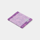 Aquarius Zodiac-symbool op roze digitale camouflag Post-it® Notes (Schuin)