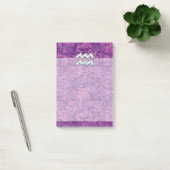 Aquarius Zodiac-symbool op roze digitale camouflag Post-it® Notes (Kantoor)