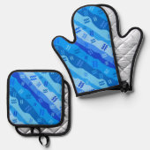 Aquarius Zodiac-symbool Ovenwant & Pannenlap Set (Voorkant / Achterkant)