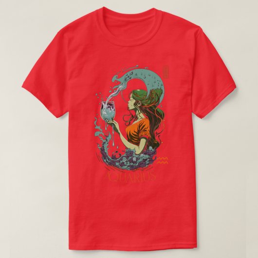 aquarius zodiac t-shirt (Design voorkant)