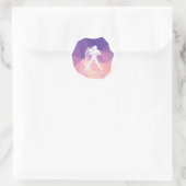 Aquarius zodiac teken 3d sticker. ronde sticker (Tas)