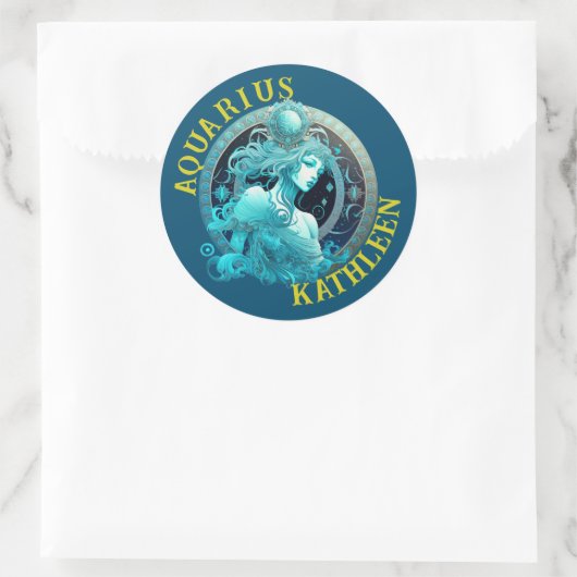 Aquarius Zodiac Teken Astrologie Sticker (Tas)