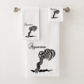 Aquarius Zodiac-teken en -symbool Bad Handdoek (Insitu)