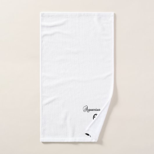 Aquarius Zodiac-teken en -symbool Bad Handdoek (Handdoek)