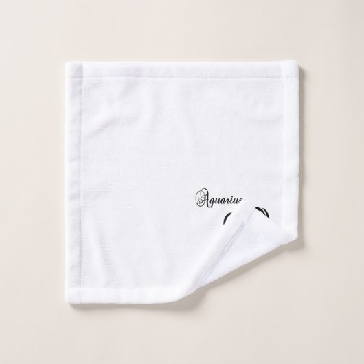 Aquarius Zodiac-teken en -symbool Bad Handdoek (Wasdoekje)