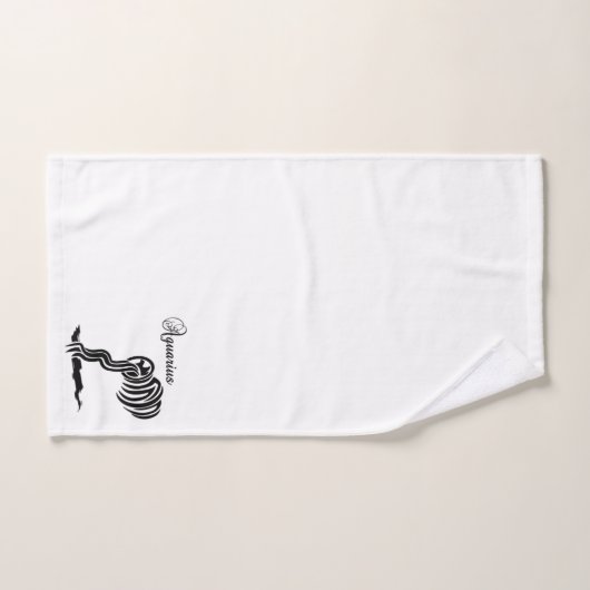 Aquarius Zodiac-teken en -symbool Bad Handdoek (Handdoek)