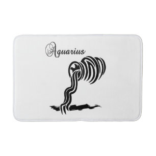 Aquarius Zodiac-teken en -symbool Badmat