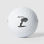 Aquarius Zodiac-teken en -symbool Golfballen (Voorkant)
