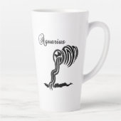 Aquarius Zodiac-teken en -symbool Latte Mok (Rechts)
