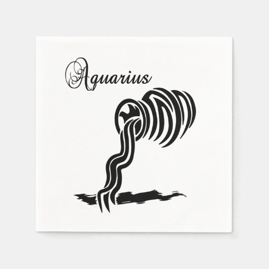 Aquarius Zodiac-teken en -symbool Servet (Voorkant)