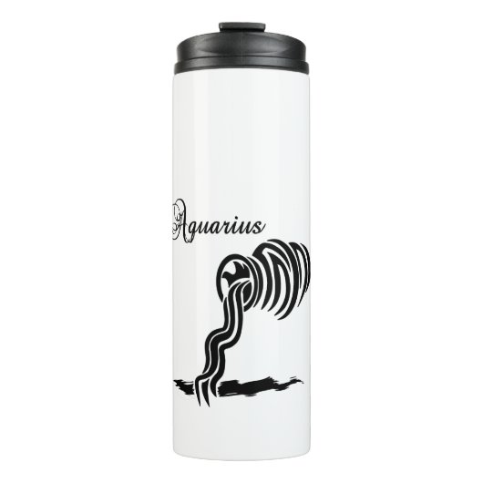 Aquarius Zodiac-teken en -symbool Thermosbeker (Voorkant)