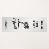 Aquarius Zodiac-teken en -symbool Yogamat (Voorkant (horizontaal))