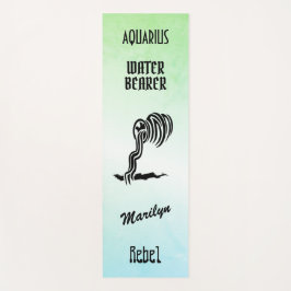 Aquarius Zodiac-teken en -symbool Yogamat