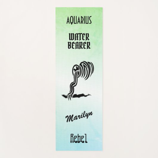 Aquarius Zodiac-teken en -symbool Yogamat (Voorkant)