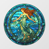 Aquarius Zodiac Teken Faux Glas in lood Venster Raamsticker (Vel)