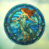 Aquarius Zodiac Teken Faux Glas in lood Venster Raamsticker (Vel 3)