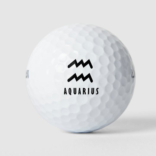 Aquarius zodiac-teken golfballen (Voorkant)