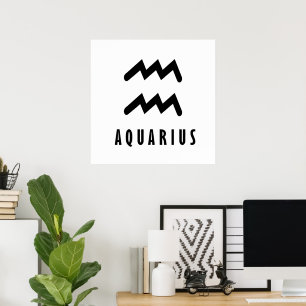 Aquarius zodiac-teken poster