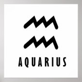 Aquarius zodiac-teken poster (Voorkant)